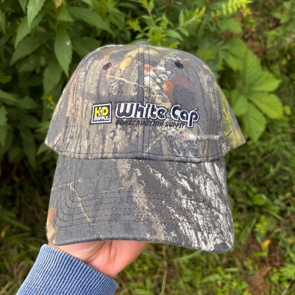 Camo White Cap Construction Supply baseball hat - Picture 1 of 6